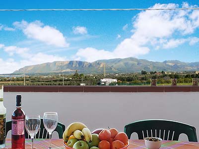 On the terrace of holiday home Casa Corona in Balestrate On the terrace of holiday home Casa Corona in Balestrate in Sicily